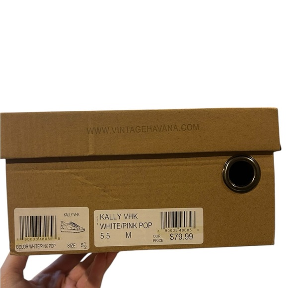 NEW Vintage Havana Girls 5.5 Women’s 6.5-7 Pink White And Silver Kally Sneakers - Picture 10 of 10